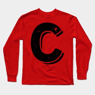 Capital Letter B Name Initial Monogram Long Sleeve T-Shirt